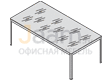 Кабинет руководителя Стол письменный FRAME GLASS 144 4550/02/21